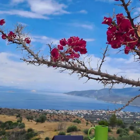 Villa Theonimfi For 7 With Pool And Sea View Loutra Oraias Elenis