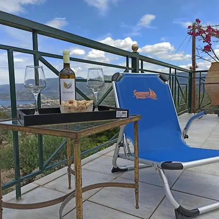 Theonimfi For 7 With Pool And Sea View Vila Loutra Oraias Elenis